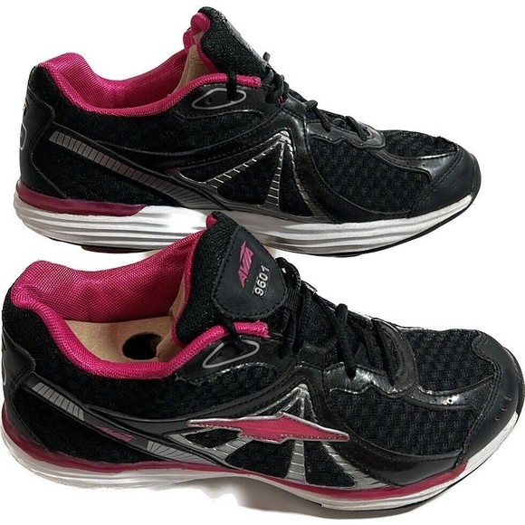 Avia  Women’s Black Pink Shock Bound Heel Ladies Sneakers Shoe Size 9 CrossFit - Picture 4 of 12